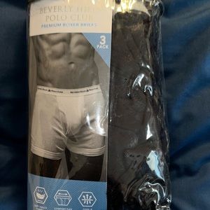 Beverly Hills Polo Club  Premium Black Boxer Briefs 3 Pack